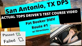 ACTUAL TEST ROUTE San Antonio Tx Pat Booker TDPS Drivers License Route 1 Behind Wheel Training [upl. by Onailerua]