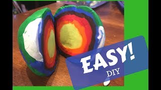 Clay Model Inside The Earth Easy Science Project [upl. by Nileve202]