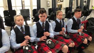 Field Marshal Montgomery Pipe Band playing TwistTrap Practice Chanters [upl. by Lundeen]