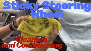 Cleaning Steering Wheel Cleaning and conditioning sticky steering wheel [upl. by Zoltai]