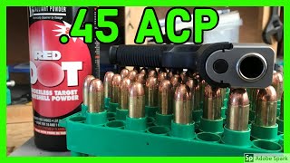 🔥 Reloading 45 ACP on a Single Stage Press  How to Reload [upl. by Nosnehpets]