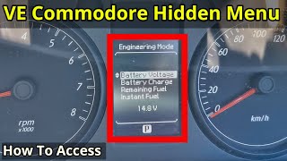 VE Commodore  Hidden Menu Coolant Temp Battery Voltage Throttle Position [upl. by Eizeerb]