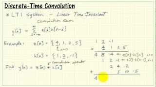 Discretetime convolution sum and example [upl. by Eednarb]