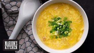 Chinese Egg Drop Chicken Soup  Marions Kitchen [upl. by Akiemehs]