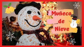 Cómo hacer un muñeco de nieve con estambre  DIY Snowman⛄ [upl. by Isus]